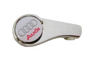 China Customized Zinc Alloy Audi Golf Cap Clip With Ball Markers, Nickel Plating, Back Side With Metal Clip wholesale