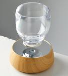 hotsale magnetic levitation transparent glass cup drink display stand