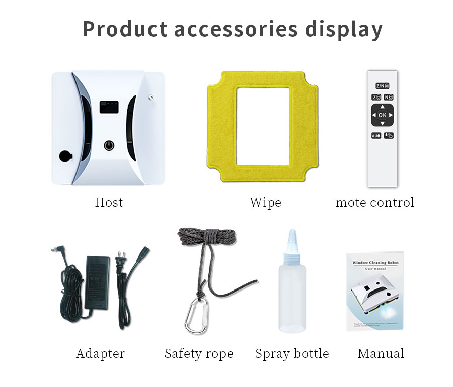 40ML Glass Vacuum Cleaner 110V - 240V Automatic Window Cleaner Robot