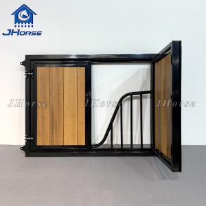 China Low Maintenance Horse Stable Barn Doors And Window Bamboo Or Glass Fillin Black Powder Coated Galvanized Pipes wholesale