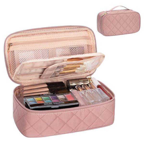 Portable Pink Cute Small Makeup Brush Organizer Custom Travel Bag With