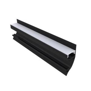 China Extruded Aluminum Black LED Strip Light Channel Surface Mounting OEM ODM wholesale