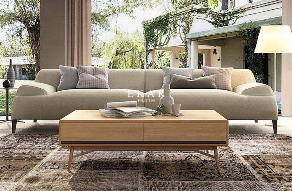 New Design Fashion Modern Italy Fabric Big 3 Seater Sofa