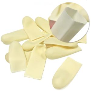 China Agricultural Class A 100% Natural Latex Finger Cots Smooth Thickened Beige wholesale