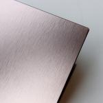 SUS Material 304 316 PVD Rose Gold Color Hairline+No.4 Finish Sheet Coarse