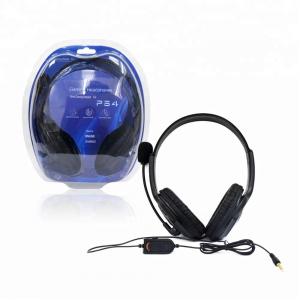 China Black Play Gaming Accessories PS4 Headphone Earphone With Volume Control wholesale