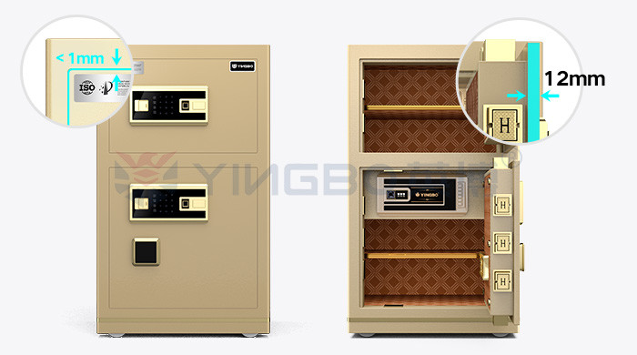 Double Door 46kg Office Luxury Safe Box Dual Alarm YB/N7-80D