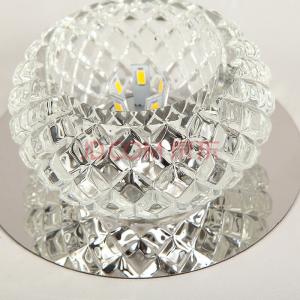 China 100mm Diameter LED Ceiling Light Lumen 9W Stamped Aluminum Crystal Lampshade wholesale