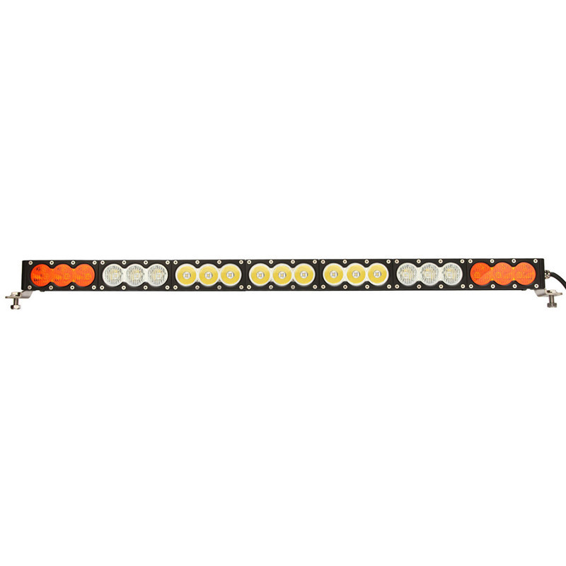 Double color amber and white 210W Cree single row Led light bar 4X4 DHCB-L210SDC