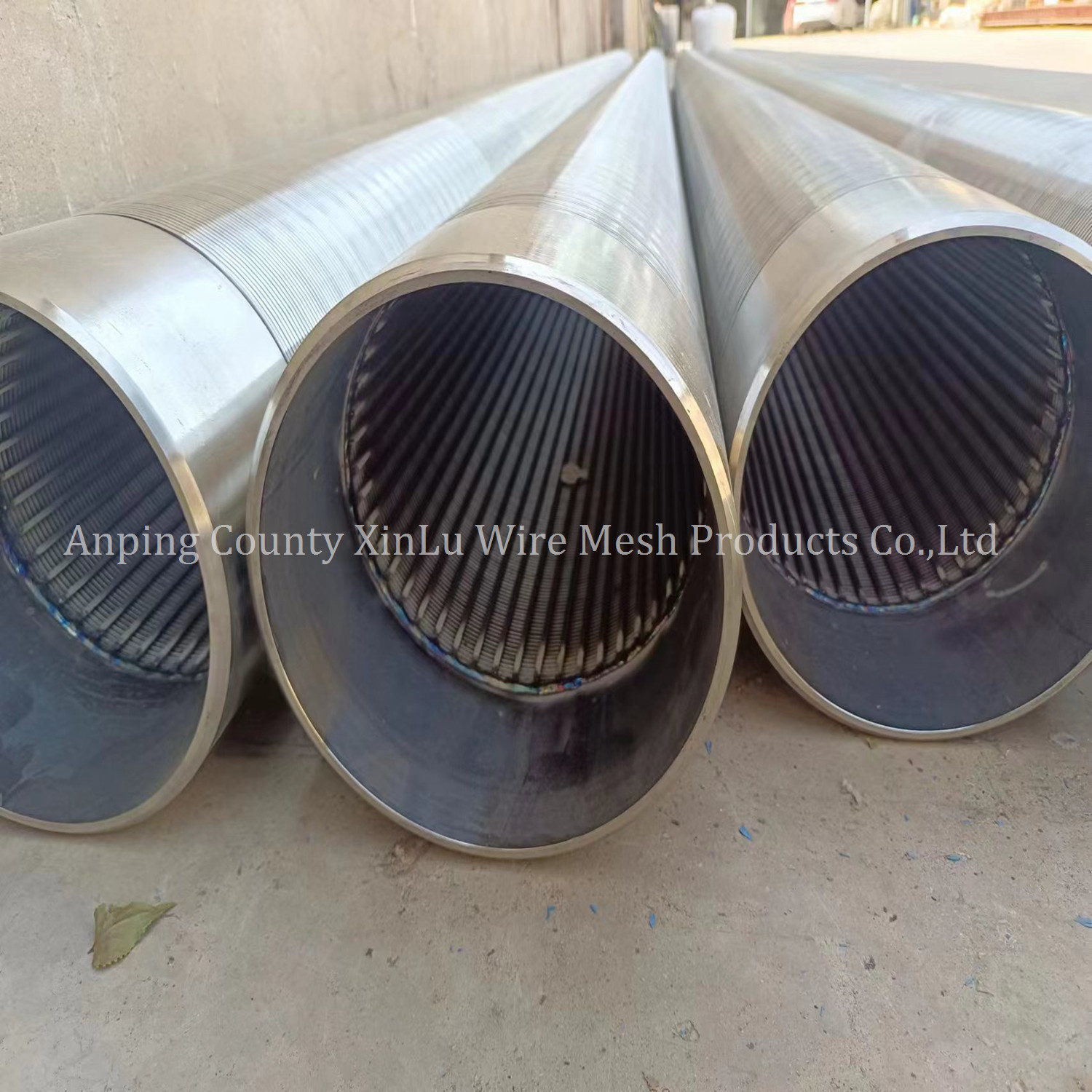 Pressure Vee Wire Wrapped Sand Control Water Well Screen Tubes with Welded Baffle Rings Connection