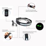 Custom Nylon Led Light Up Dog Collar / Flashing Dog Collar Safety Dog Led Light