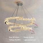 Luxury Crystal Ceiling Lamp Suitable for Living Room Bar Bedroom Ceiling Lamp(WH