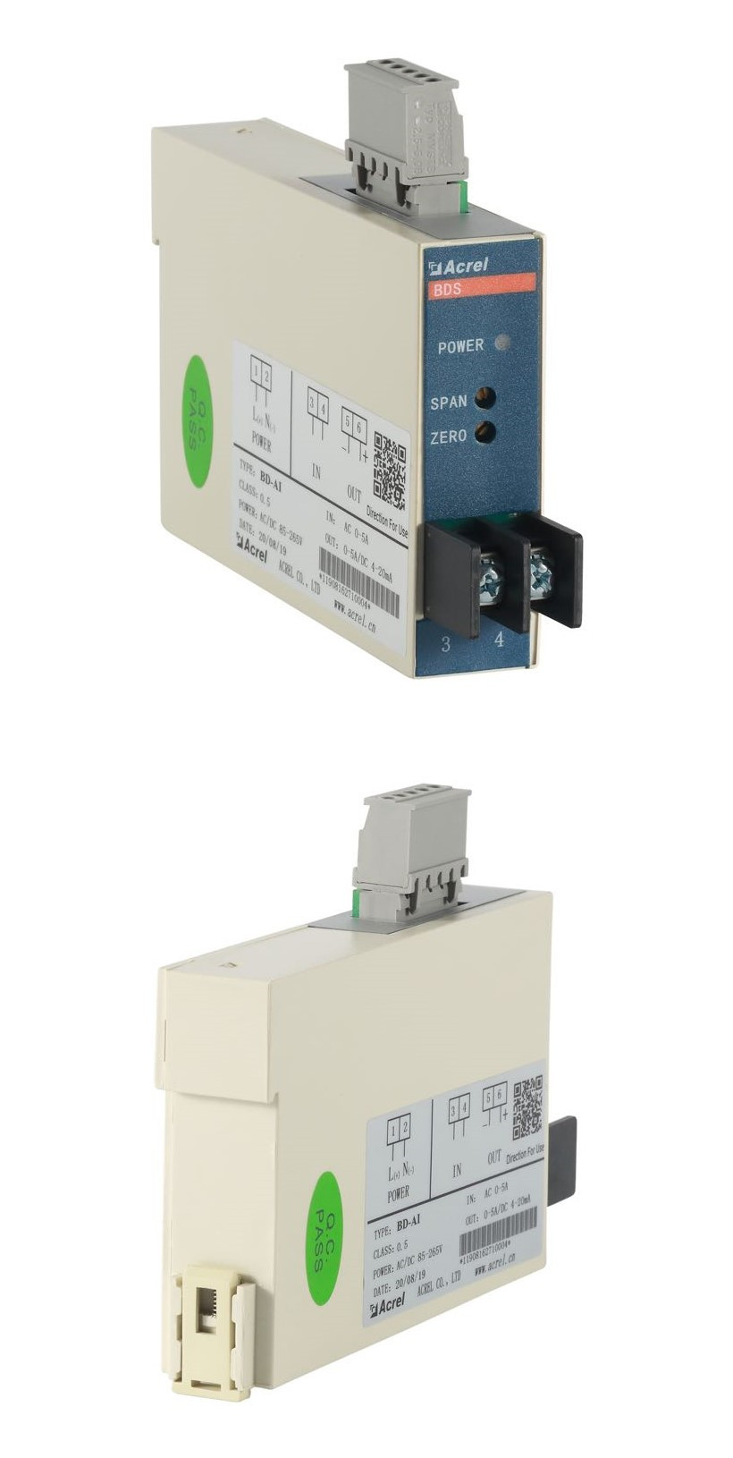 Class 0.5 Input AC 0-5a 0-1a Electric Current Transducers 4-20mA Output