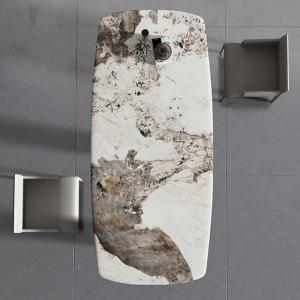 China Geometric Structure Italian Marble Top Table Rectangular 200cm Long wholesale