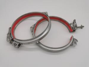 China Duct Hose 125mm Quick Release Band Clamp With Rubber wholesale