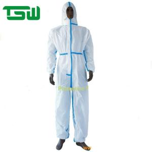 China Breathable Disposable Microporous Coverall With Tape type 5 6 wholesale