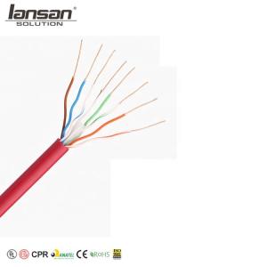 China 4 Pair Twister Cat6 UTP Lan Cable Roll 0.57mm BC 305m PE Cross Shielded wholesale