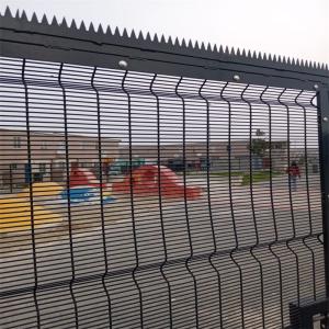 China 358 High Security Mesh Fencing Curves Anti Corrosion 12.7mm*76.2mm Mesh Fence With Y Top wholesale