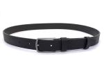 Mens Genuine Leather Dress Belt Pin Buckle Litchi Pattern Cowskin Jeans Strap