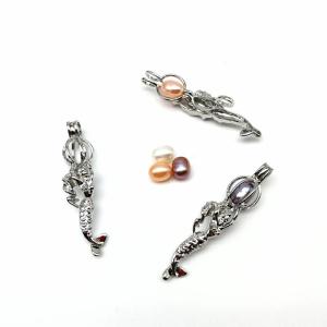 China Silver Plated Skull Ghost Pearl Cage Bead Cage Pendant Essential Oil Diffuser Lockets Jewelry wholesale