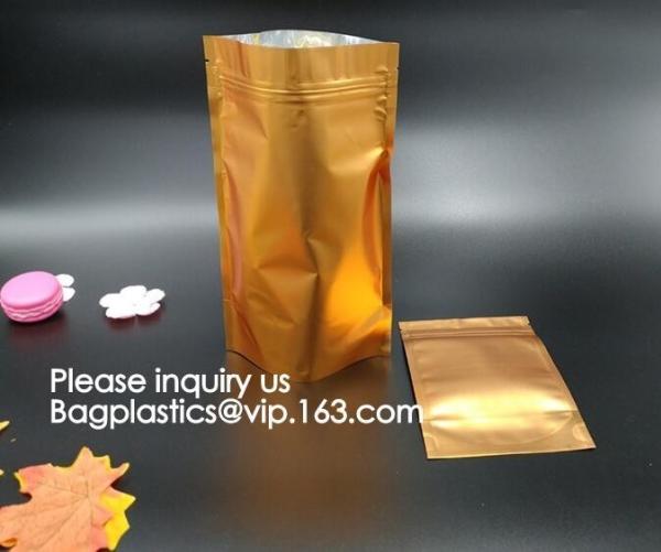 Stand Up Resealable Pouch Vacuum Metalized Nylon Retort Frozen Food With Tear
