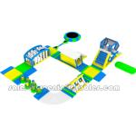 Inflatable Backyard Water Park With Banana Boat And Water Roller And Aqua Yoga