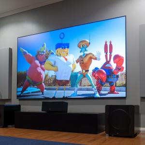 China Zero Edge Projector Fixed Frame Screen Ambient Light Black Diamond 170° View Angle wholesale
