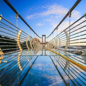 China Laminated Glass Bridge Walkway Safety Glass Connecting Walkway wholesale