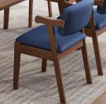 Modern Nordic Solid Wood Dining Chair with Armrest NO Folded Design Style Modern