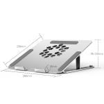 985g DV 5V Ergonomic Aluminum Alloy laptop cooler stand With 12025 Fans