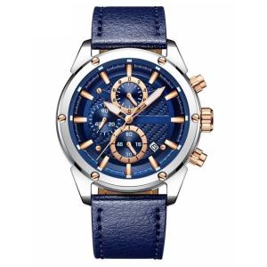 China OEM Business Waterproof Men Watches Steel Buckle Three Eyes Six Stitches wholesale