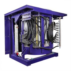 China 100HZ to 400HZ Tilting Industrial Melting Furnace For Copper Melting wholesale