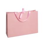 Customised Small Carry Paper Shopping Bags With Bow Tie Ribbon Handle Customer's
