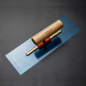 China Wood Handle Blue Carbon Steel Brickaying trowels wholesale
