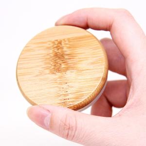 China 70mm Canning Mason Jar Cup Lids Natural Bamboo Wooden With Straw Hole wholesale