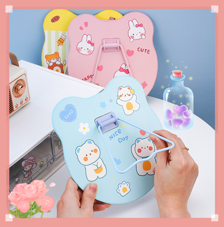 Customizable Lighted Pocket Mirror for Little Lady's Dressing and Makeup Touch-Ups