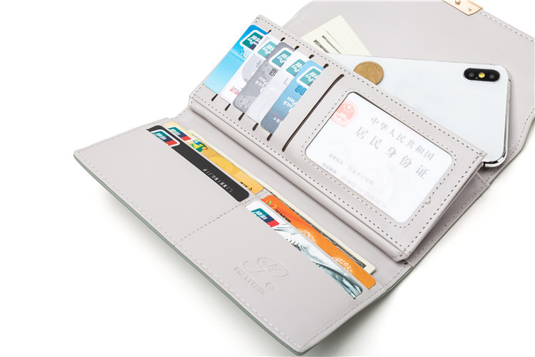 Women's Fashionable Wallets with Multifunctional and Frosted Design in PU Leather