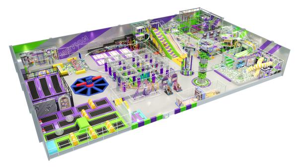 100kg - 500kg Capacity Indoor Ninja Playground Safety Playground Indoor