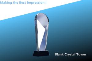 China blank crystal tower award/3d laser crystal tower/2d laser crystal award/crystal trophy wholesale