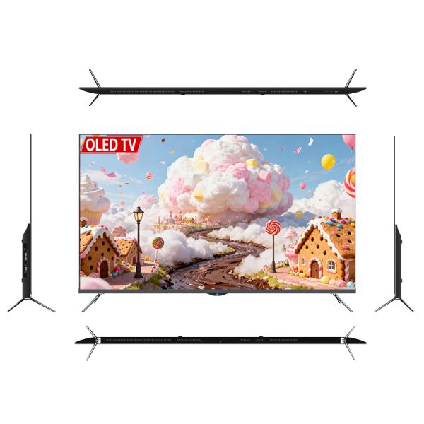 Custom Logo Printing Complete Set Assembly Service WiFi Internet Smart LED Television Household Commercial 24 to 100 Inch Size LCD 2K4K TV