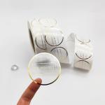 1.57in Transparent Glossy Plastic Clear Vinyl Stickers Paper Recycled Cosmetic