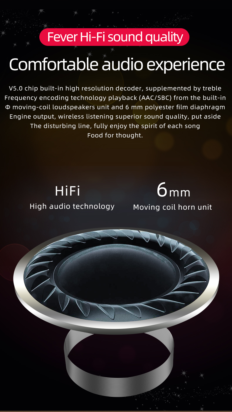 Portable A8S BLE Waterproof Wireless Earphones 280mAh battery