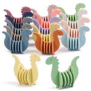 China 6PCS Baby Silicone Toys Building Blocks Dinosaur CE / EN71 / FDA on sale