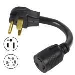 Rated Voltage 250V 30Amp Twist Lock 3 Prong Male Plug to L6-30R 50 Amp 3 Prong