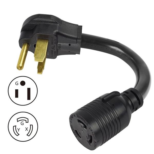 Rated Voltage 250V 30Amp Twist Lock 3 Prong Male Plug to L6-30R 50 Amp 3 Prong