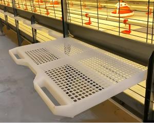 China Anti Rust Broiler Pan Feeding System Automatic Plastic Slat Floor For Poultry wholesale