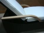 Comfortable Foldable Black Rattan Sun Lounger For Indoor Pool