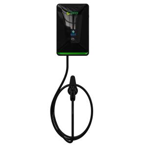 China 7kw Car Charging Point Black Wallbox Home Use Liquid Crystal Display Swipe Start wholesale