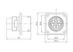 24VDC Transmission Cable Connector , IEC Metal Shell 8 Pin Cable Connector