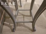 Luxury Classic Wood Stool Leather Antique Bar High Chair